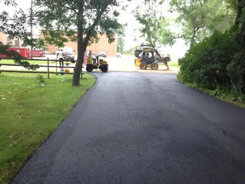 Newly paved asphalt road