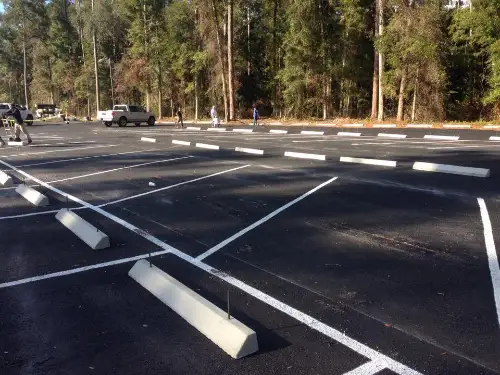 Commercial parking lot striping